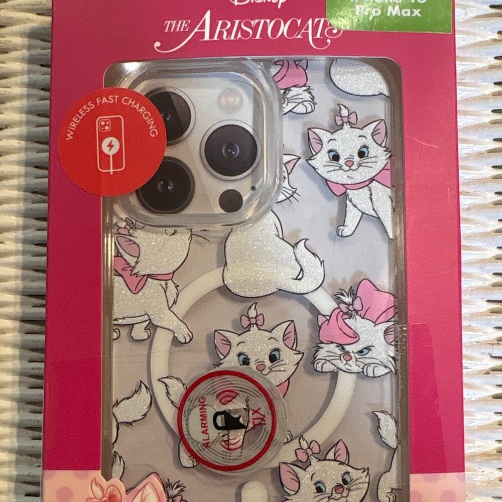 Disney Aristocaats iPhone 16 PRO MAX Cell Phone Case MagSafe Sparkles Glitter